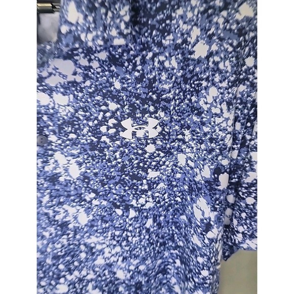 Mens Under Armour Golf Polo Shirt, XL, Purple Splatter - Picture 3 of 12